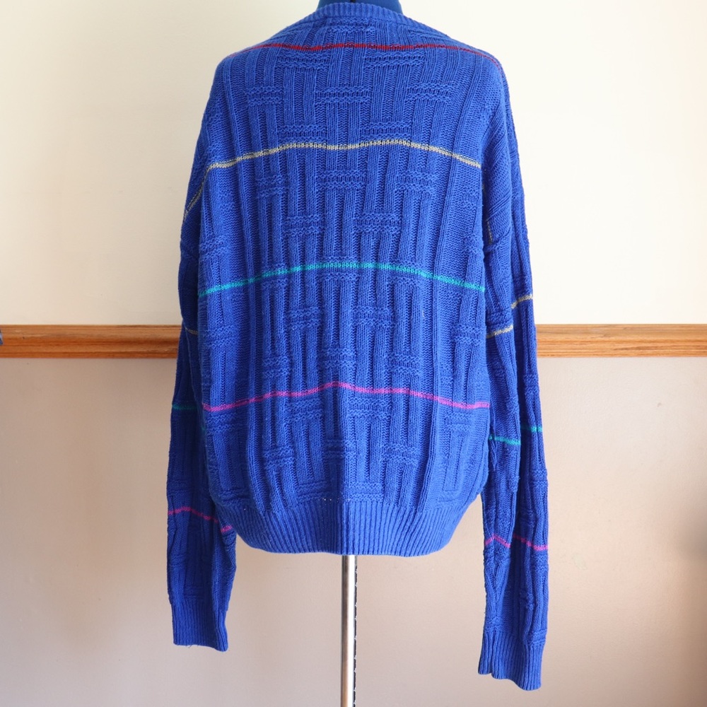 Colours by Alexander Julian 3D VTG 90’s Multicolor Cosby Men’s Sweater Size L - Picture 4 of 4